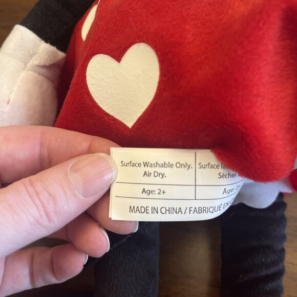 Disney Mickey Mouse And Minnie Mouse Pie Eyed Heart Detail 18” Plush Set Classic - Picture 10 of 10